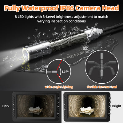 5-inch Screen Sewer Camera with Meter Marker & Multi-Color Options | S5517DC