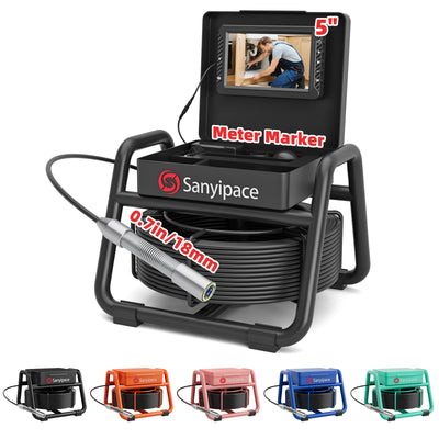 5-inch Screen Sewer Camera with Meter Marker & Multi-Color Options | S5517DC