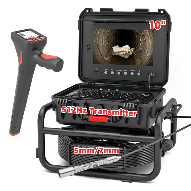 Drain Camera Harder Cable with 512Hz sonde & Meter Counter | S850DSTKM