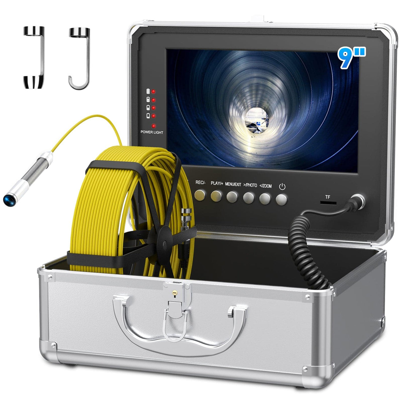 endoscopio industrial de drenaje de alcantarillado con monitor de 9 pulgadas | Sanyipace F9C13