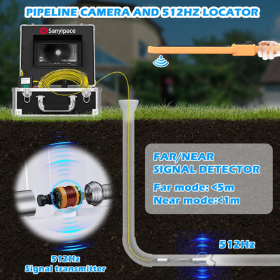 9 inch 512Hz Locator Sewer Camera | SANYIPACE F929DJTX